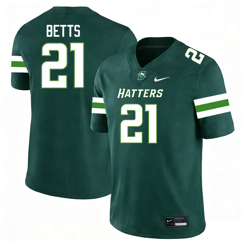 Stetson Hatters #21 Cayden Betts College Football Jerseys,Uniforms-Green